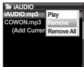 COWON IAUDIO 6 - Supprimer des plages du Bookmark - 4