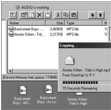 COWON IAUDIO 6 - Transfert de fichiers MP3 dans l'iAUDIO - 2