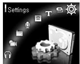 COWON IAUDIO 6 - Liste du menu Settings (Paramètres) - 7
