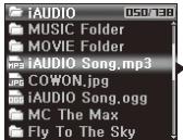 COWON IAUDIO 6 - Basculer d'un mode à un autre - 9