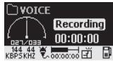 COWON IAUDIO F1 - Mode voice recorder (enregistrement vocal par micro intégré) - 5
