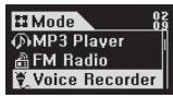COWON IAUDIO F1 - Mode voice recorder (enregistrement vocal par micro intégré) - 2