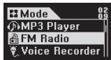 COWON IAUDIO F1 - Instructions de base pour le changement de mode - 3