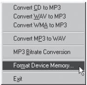 COWON IAUDIO F1 - Initialisation de la mémoire flash (formatage) - 1