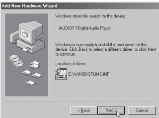 COWON IAUDIO F1 - Pour windows 98 / 98 se - 4