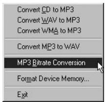 COWON IAUDIO M3 - Changement du débit MP3 - 1