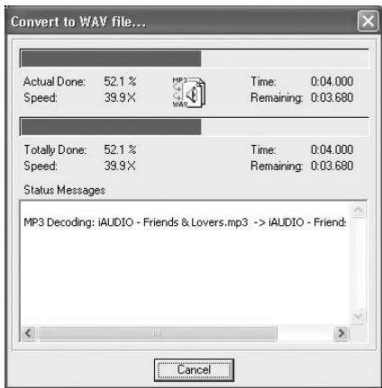 COWON IAUDIO M3 - Convertir un fichier du format MP3 au format WAV - 2