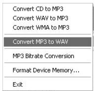 COWON IAUDIO M3 - Convertir un fichier du format MP3 au format WAV - 1