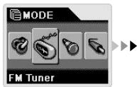 COWON IAUDIO M3 - Fonctionnement de base pour changer de mode. Il y a quatre modes : Digital - 4