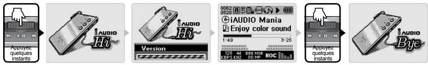 COWON IAUDIO M3 - Mise en marche / arrêt - 1