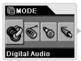 COWON IAUDIO M3 - Fonctionnement de base pour changer de mode. Il y a quatre modes : Digital - 2