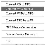 COWON IAUDIO M3 - Convertir un fichier du format WAV au format MP3 - 1
