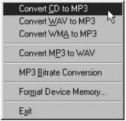 COWON IAUDIO U2 - Conversion de pistes CD Audio en fischiers MP3 et transfert direct de ces fischiers dans le iAUDIO - 2