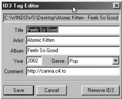 COWON IAUDIO U2 - Modification des étiquettes ID3 - 2