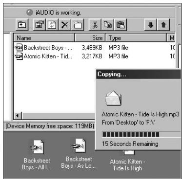 COWON IAUDIO U2 - Transfert de fichiers MP3 dans le iAUDIO - 5