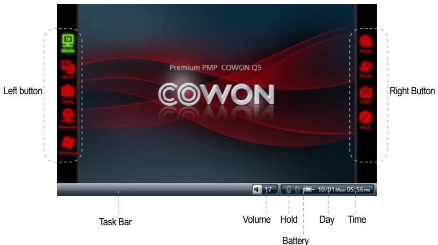COWON Q5W - Commandes - 1
