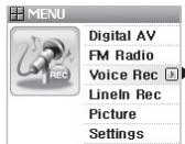 COWON U3 - Mode Enreg. vocal (enregistrement vocal avec microphone intégré) - 1