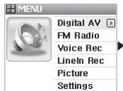 COWON U3 - Sélecteur de mode - 2