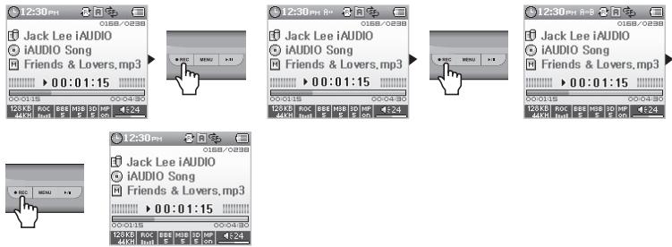 COWON U3 - - Configurer la fonction Régéter - 1