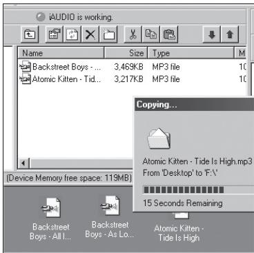 COWON U3 - Transfert de fichiers MP3 dans le iAUDIO - 5