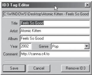 COWON U3 - Modification des étiquettes ID3 - 2