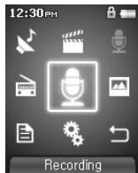 COWON IAUDIO F2 - Ecran Menu - 4