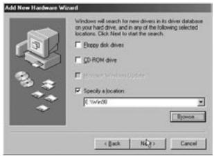COWON IAUDIO F2 - Configuration du pilote Windows 98 - 4