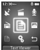 COWON IAUDIO F2 - Ecran Menu - 6