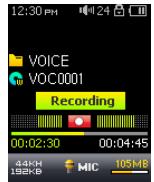 COWON IAUDIO U5 - Enregistrement à l'aide du microphone intégré - 1