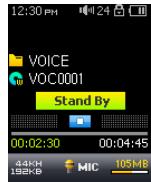 COWON IAUDIO U5 - Enregistrement à l'aide du microphone intégré - 1