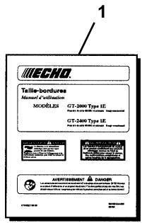 ECHO GT-2400 TYPE 1E - LISTE Des PIECES - 8