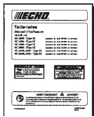 ECHO HC-1600 TYPE 1E - Le MANUEL de sécurité - 2