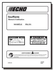 ECHO PB-251 - LE MANUEL D'UTILISATION - 1