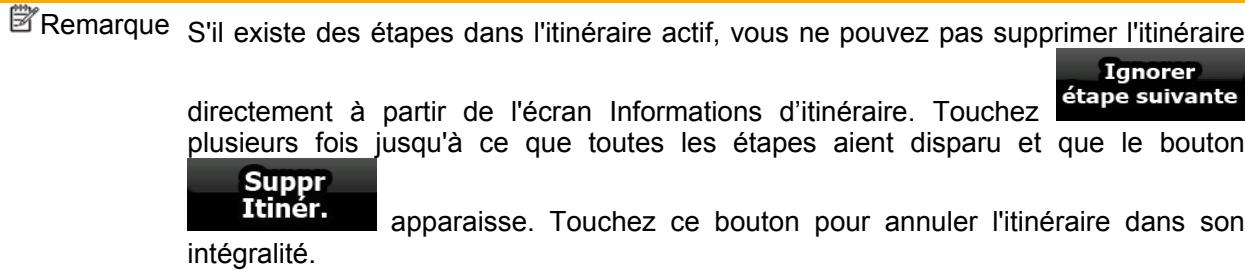 ZENEC E GO - Suppression de l'itinétaire actif - 2