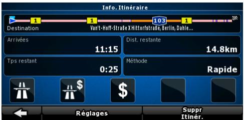 ZENEC E GO - Écran Informations sur l'itinétaire - 4