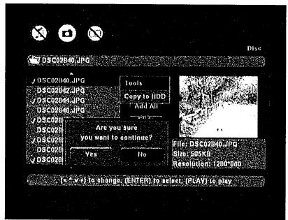 DIGITEK DVR-80PH - Copie JPEG (de disque au HDD) - 1
