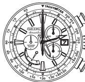 SEIKO 5R86 SPRING DRIVE - Réglage de l'aiguille de 24 heures comme repère de double fuseau pour un "fuseau horsaire différent" < quand l'utilisation du mode 2 est sélectionnée> - 2