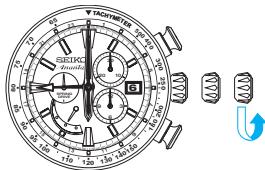 SEIKO 5R86 SPRING DRIVE - Retirez la couronne au second encliquetage. - 1