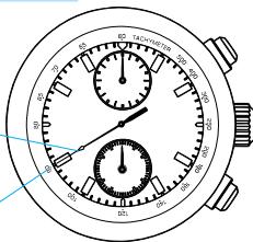 SEIKO 7T92 ANALOG QUARTZ - Pour mesurer la vitesse horaire moyenne d'un véhicule - 1