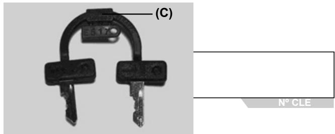 GAS GAS EC ROOKIE - Numéro d'identification de la clé de contact (C) - 1