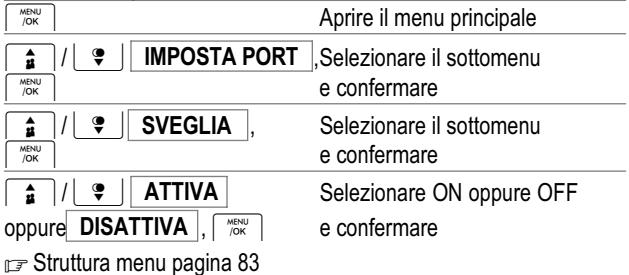 SWITEL DC 561 FLEXO,  DC 562 FLEXO,  DCT 561 FLEXO,  DCT 5672 FLEXO - Attivare / disattivare la funzione di sveglia - 1
