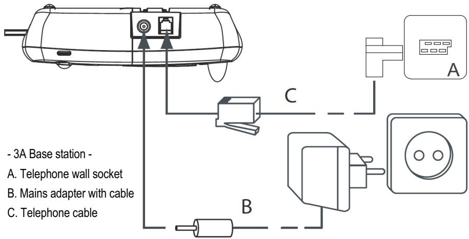 SWITEL DC 6322 COMBO - Installing the base station - 1