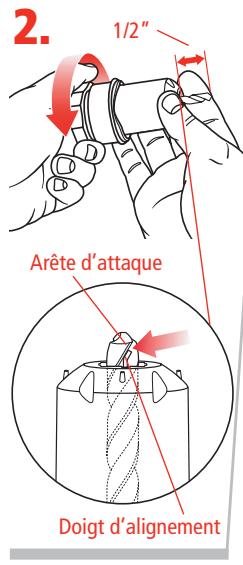 DRILL DOCTOR 350X - Insérez un foret dans un mandrin - 1
