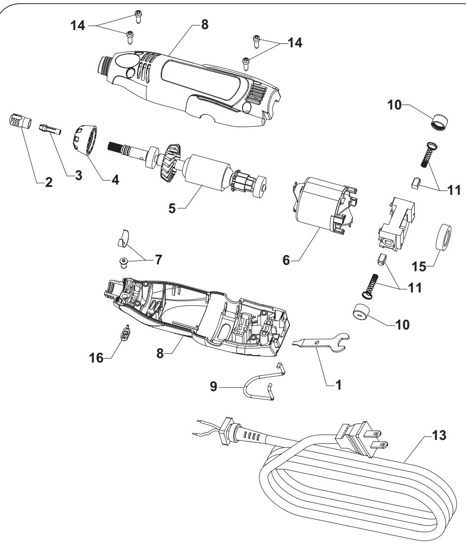 DREMEL 300 - Sujetador y base para la herramenta - 2