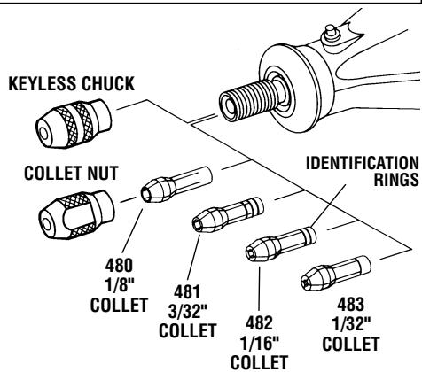 DREMEL 395T6 - COLLET IDENTIFICATION CHART - 1