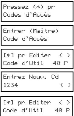 DSC PC1555 - Programmation de codes avec un clavier ACL : code maître - 1