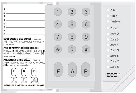 DSC PC1555 - Clavier à DEL PC1555RKZ - 1