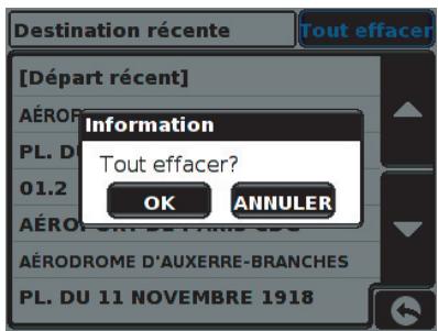 SNOOPER INDAGO - Supprimer toutes les destinations récentes - 2