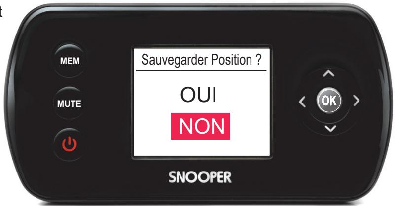 SNOOPER SAPPHIRE N - Bouton MEM : insérer un nouveau point d'alerte personnel : - 1