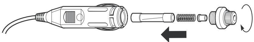 SNOOPER SAPPHIRE N - Remplacement du fusible du câble d'alimentation allume-cigare : - 3